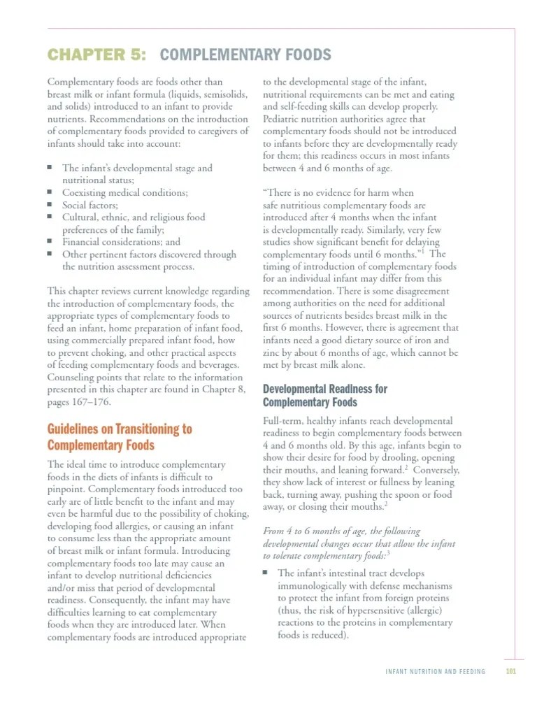 Complementary Foods by Who Juice Nutrition