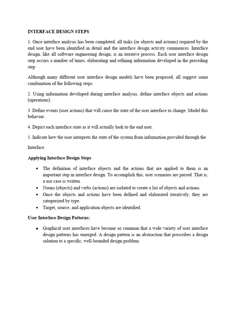 INTERFACE DESIGN STEPS PDF