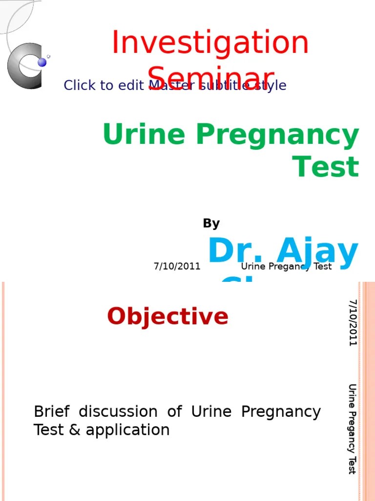 Urine Pregnancy Test PDF