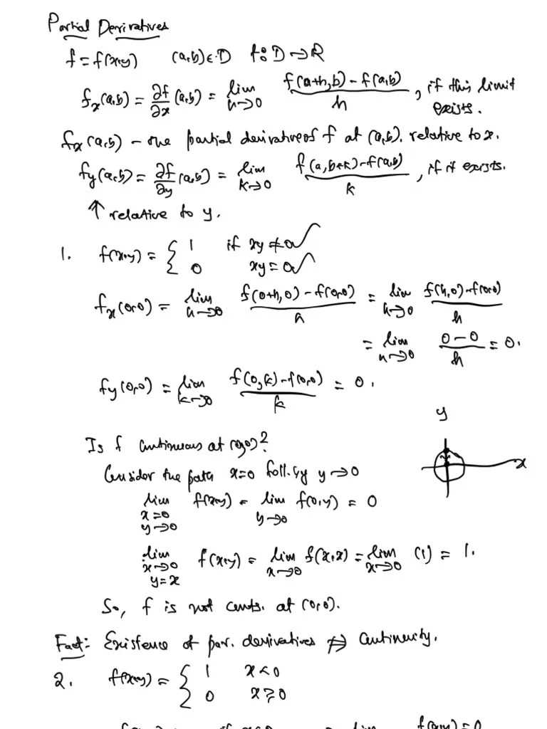 Partial Derivatives PDF