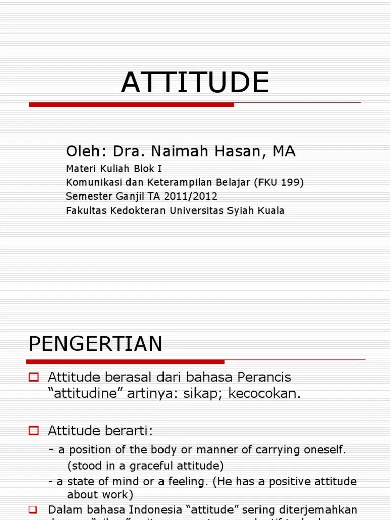 Attitude | PDF