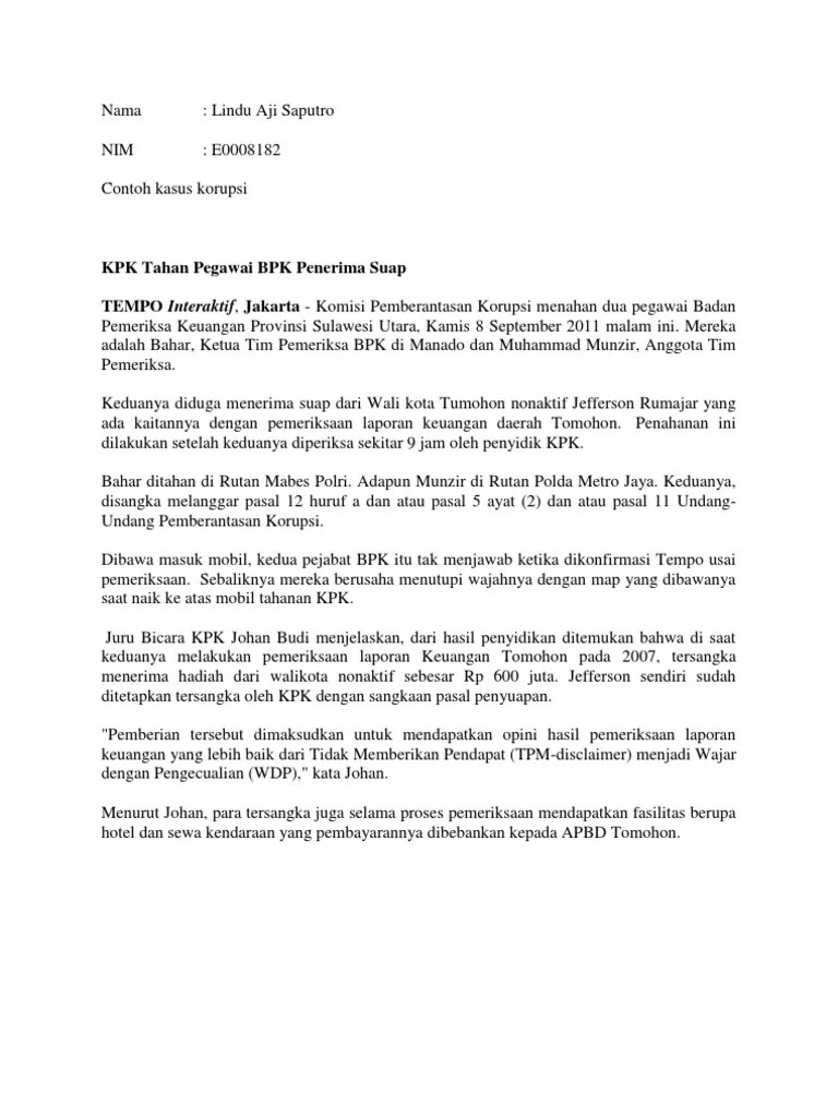 Contoh Kasus Korupsi | PDF