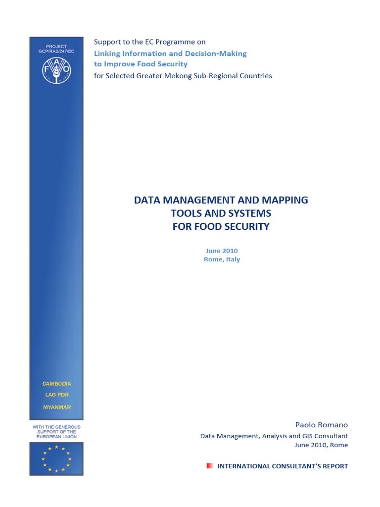 Data Management and Mapping Tools and Systems For Food Security PDF