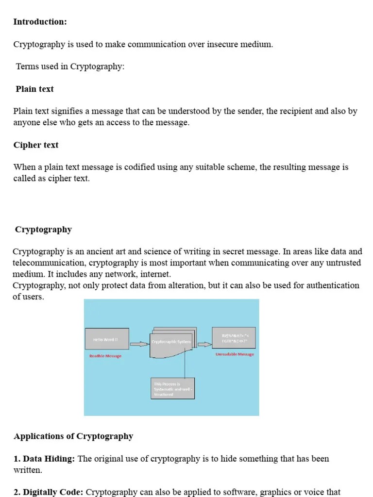 Chapter 3 Cryptography PDF Cryptography Key (Cryptography)