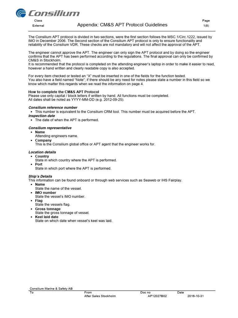 AP12027B02 CM&S APT Protocol Guidelines PDF Computing