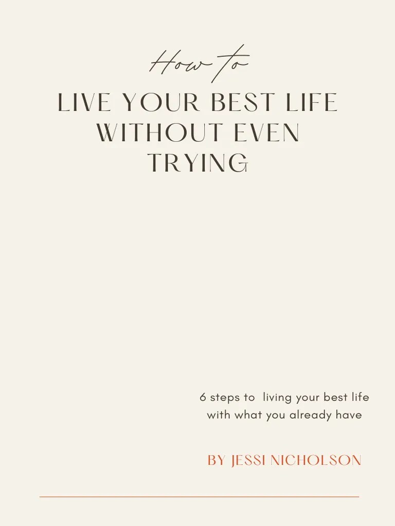 6 Steps to Live Your Best Life PDF
