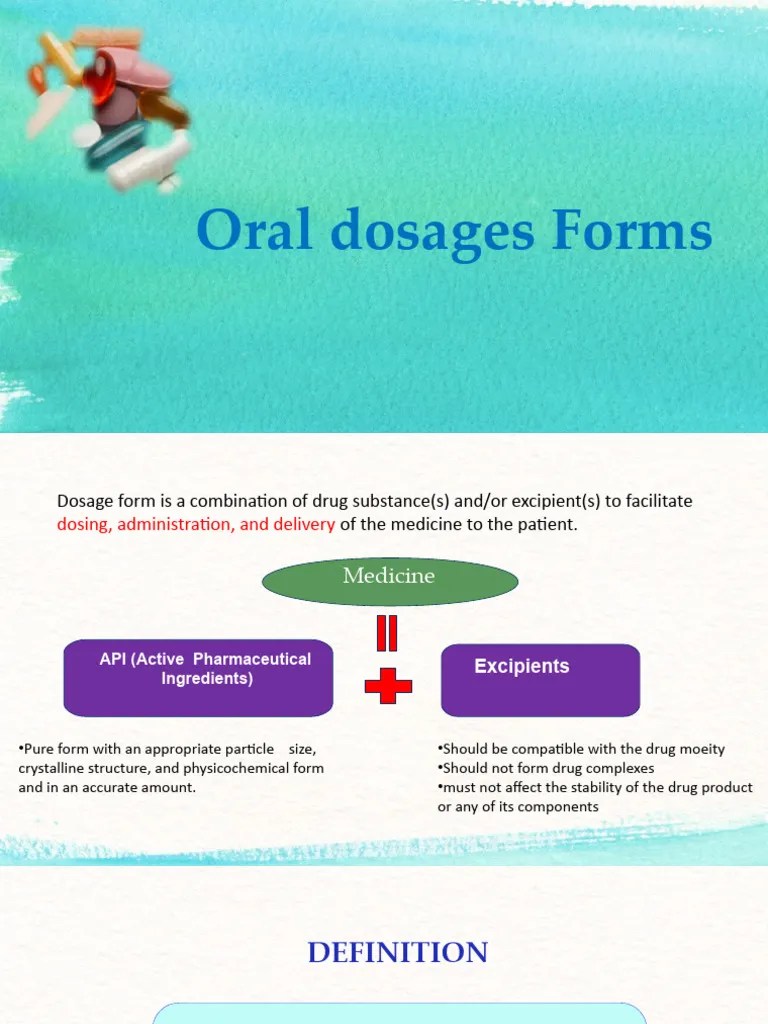 Oral Dosages Forms (1) PDF