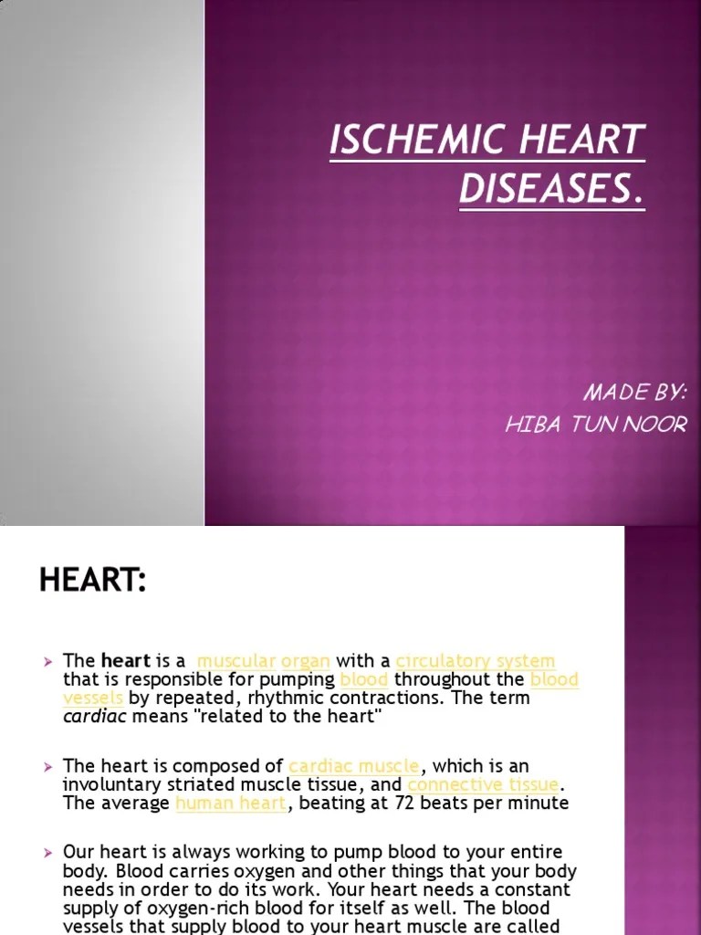 Ischemic Heart Diseases Myocardial Infarction Angina Pectoris
