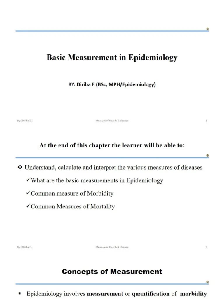 III Measurement in Epidemiology PDF