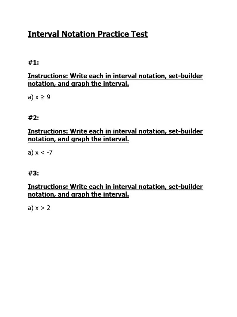038 10.IntervalNotationPracticeTest PDF