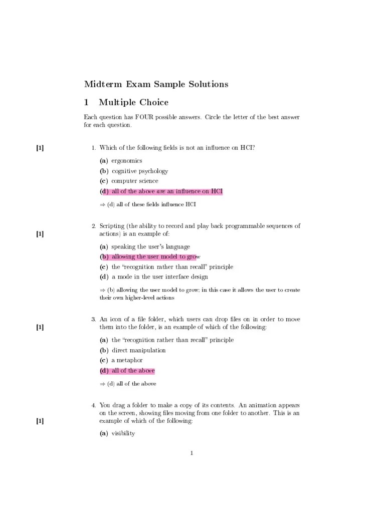 MCQ Final PDF Usability Interaction