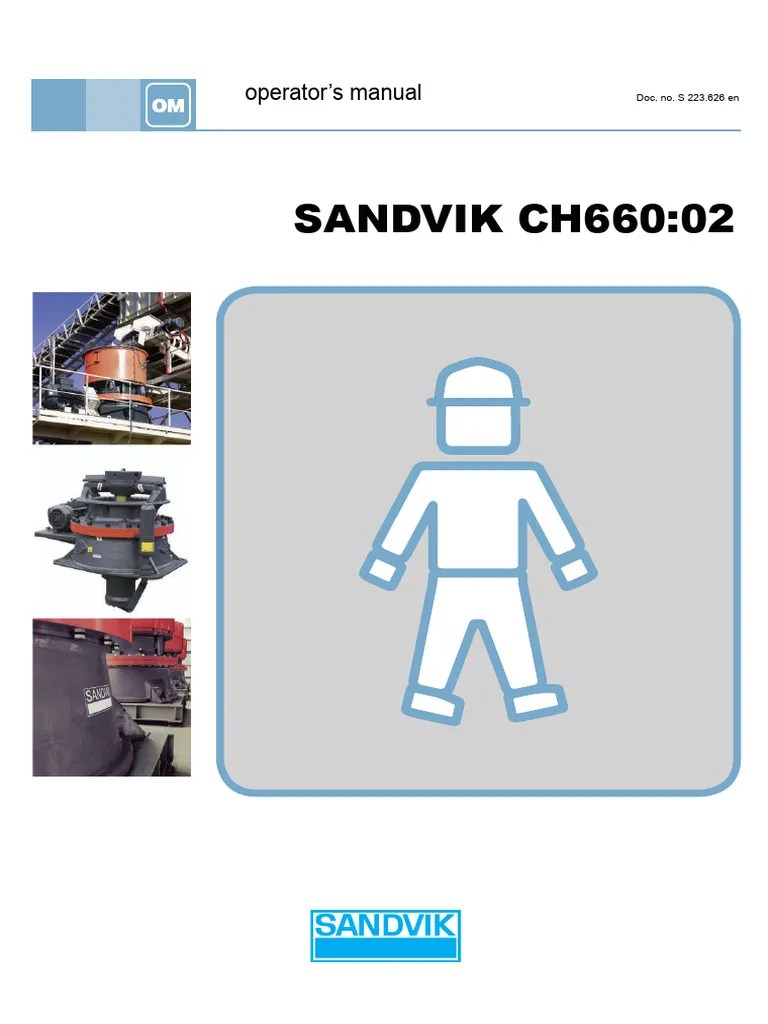 Sandvik Cone Crushers Ch66002 Om S223.626.en02 Download Free