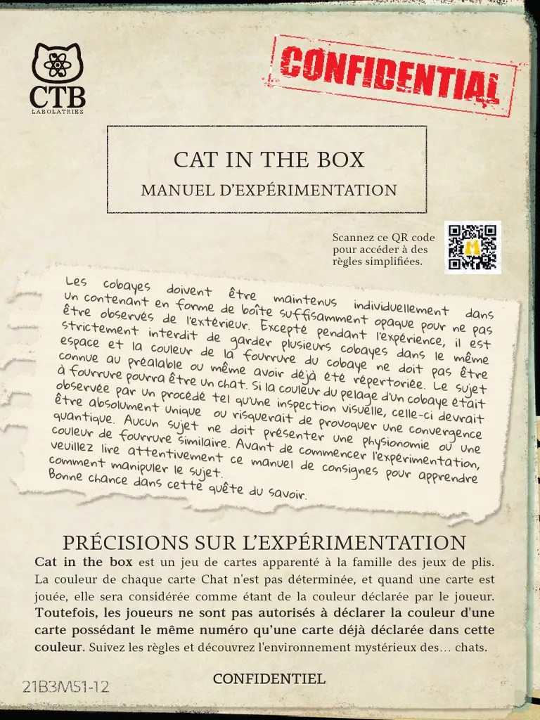 Cat in The Box Règles PDF