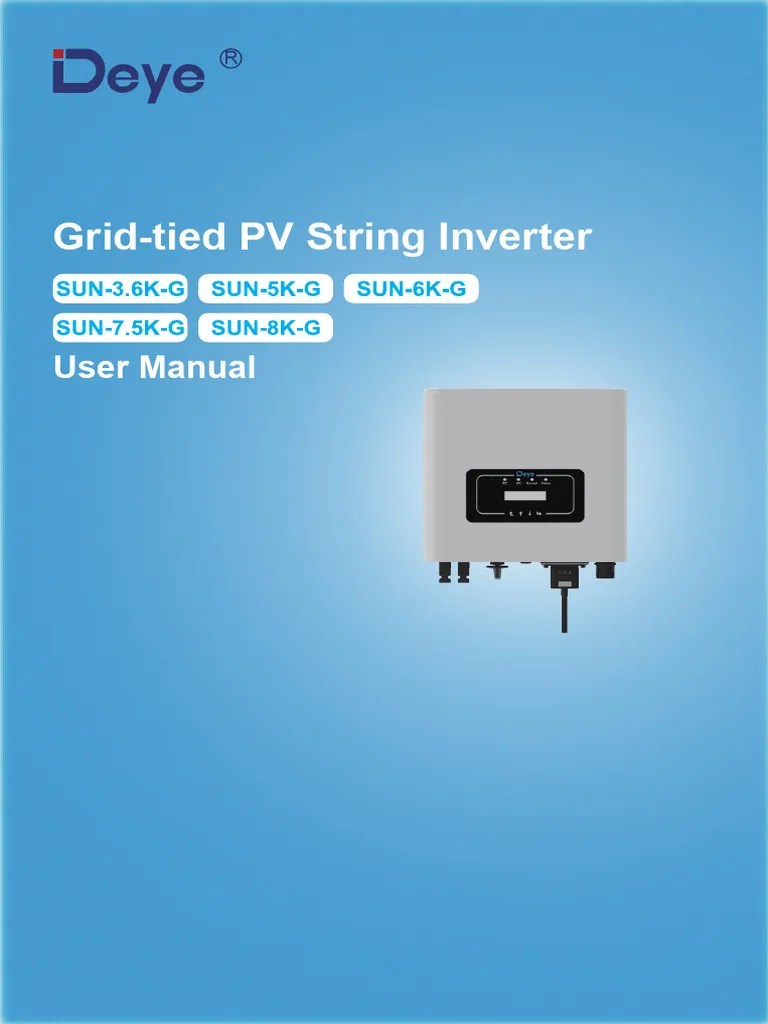 Deye | PDF | Power Inverter | Electrical Connector