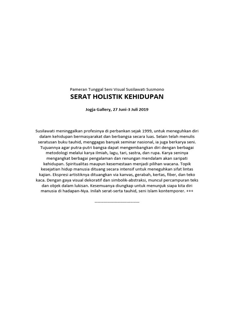 Pengertian Kuratorial Dalam Dunia Pameran Seni