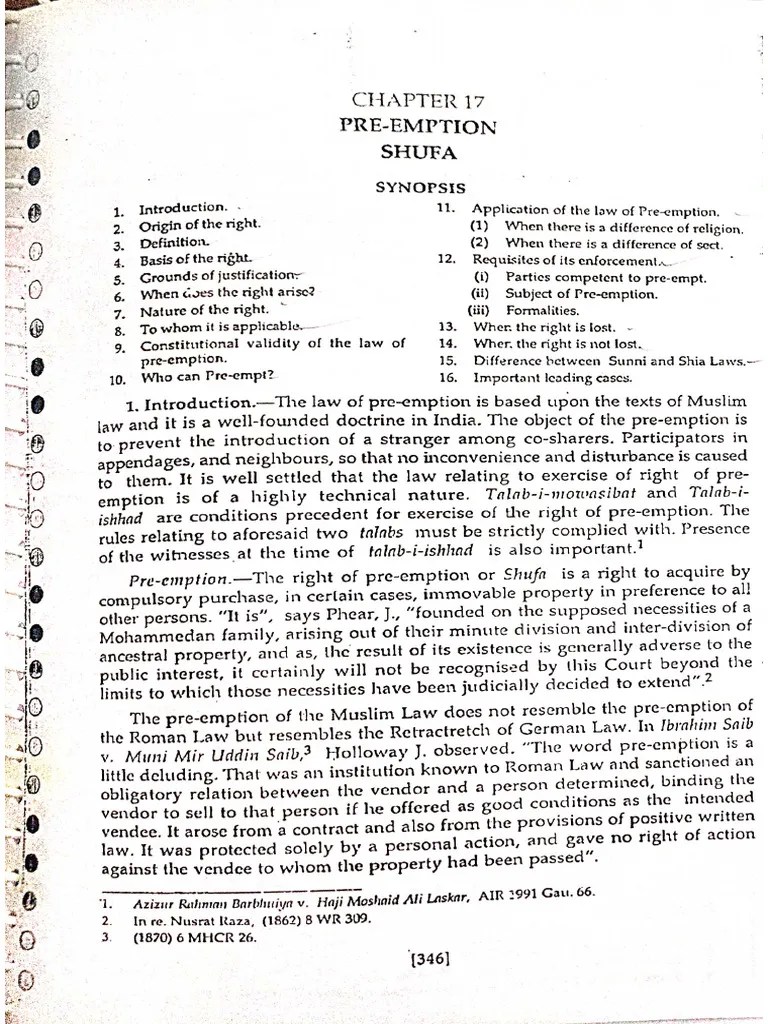 Pre Emption Pdf