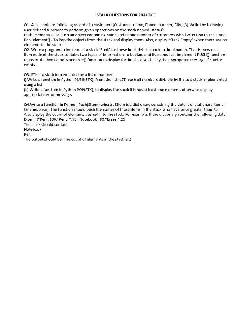 Stack_Questions PDF