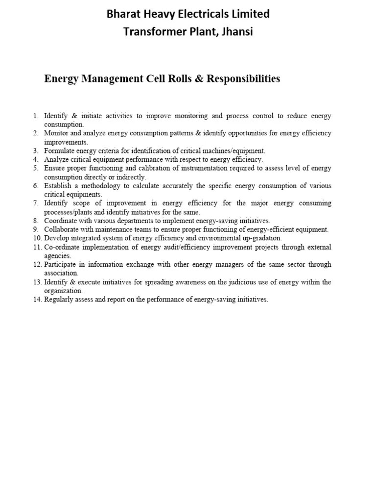 EMC Responsibilities PDF