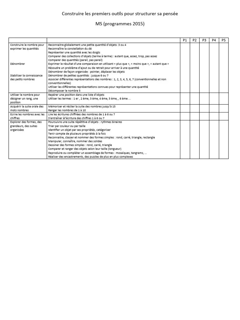 Programmation Maths MS PDF