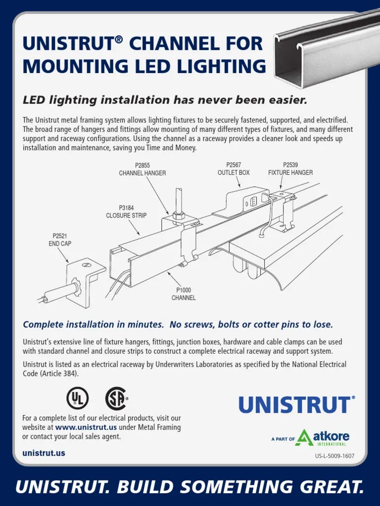 Unistrut Channel For Mounting Led Lighting PDF