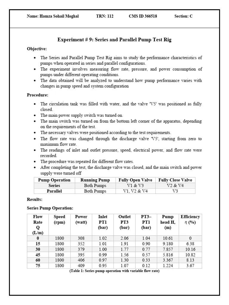 Series Parallel Pump PDF