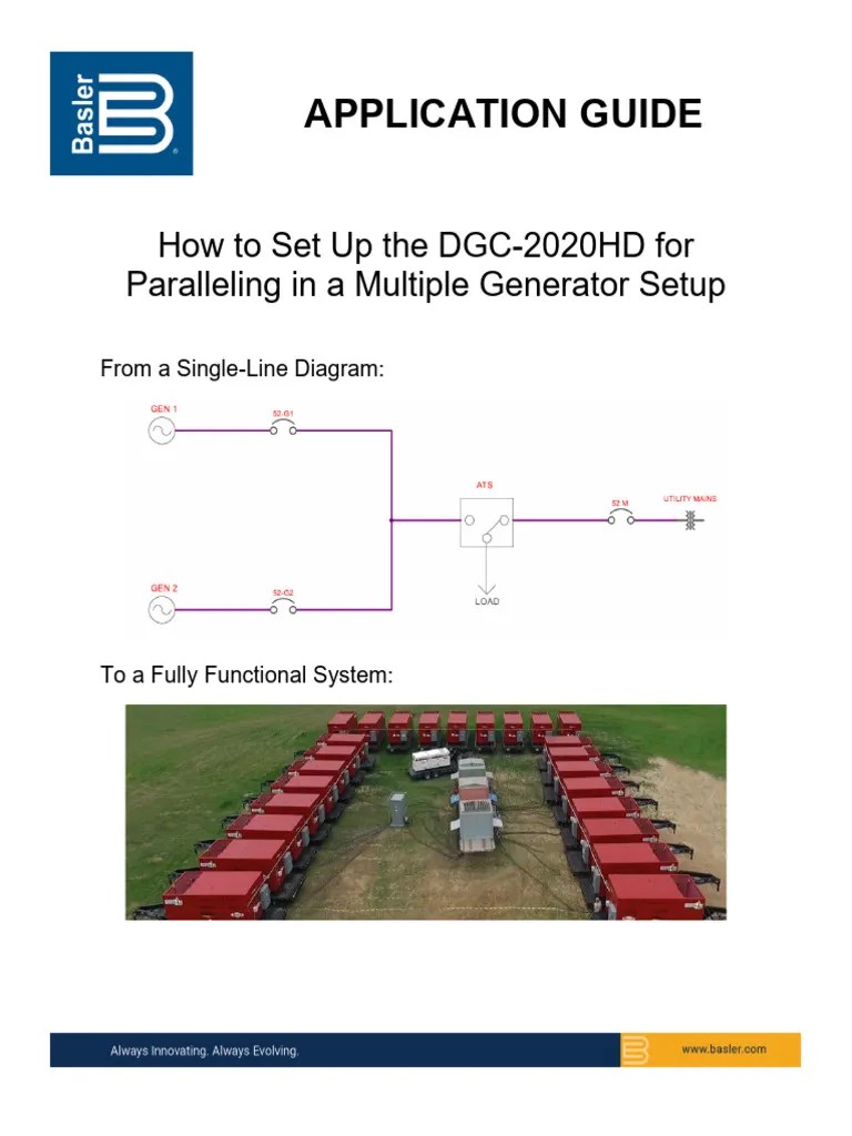 How to Set Up the DGC2020HD for Paralleling in a Multiple Generator