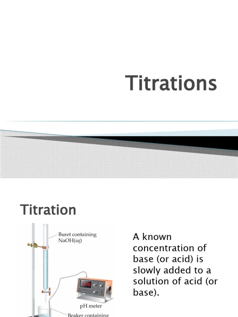 AP Titrations Presentation PDF Chemistry Titration