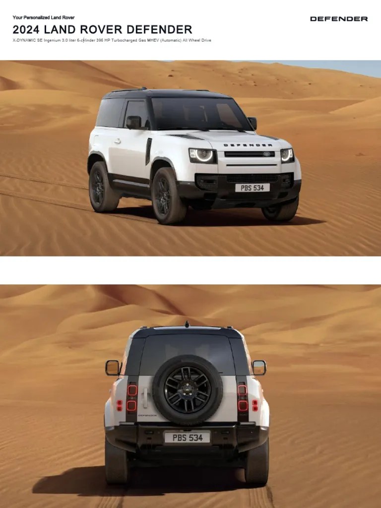 2024 LAND ROVER DEFENDER XDYNAMIC SE Ingenium 3.0 Liter 6Cylinder 395