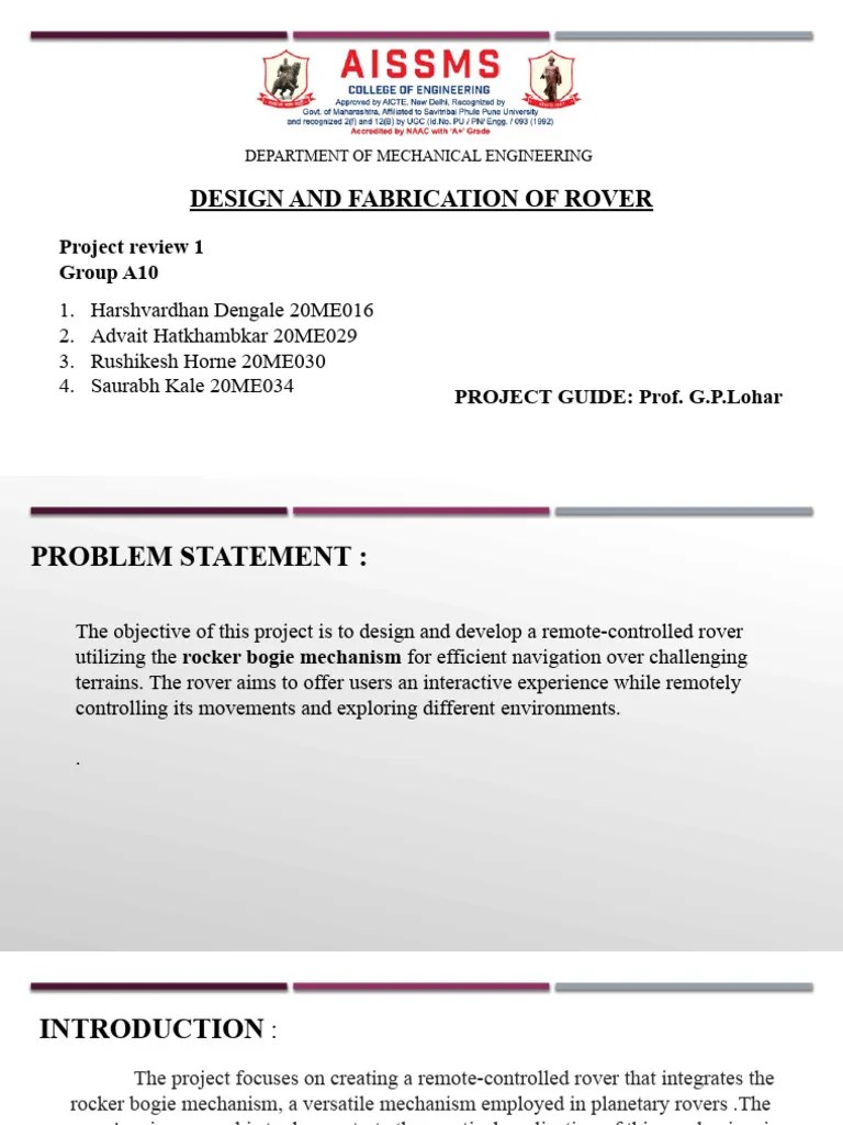 Rocker Bogie Mechanism PDF