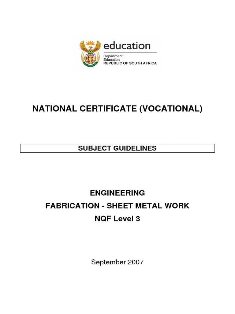 Engineering Fabrication Sheet Metal Worker PDF