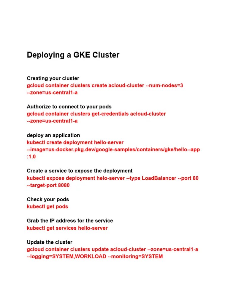 1650563895269Deploying A GKE Cluster Commands PDF