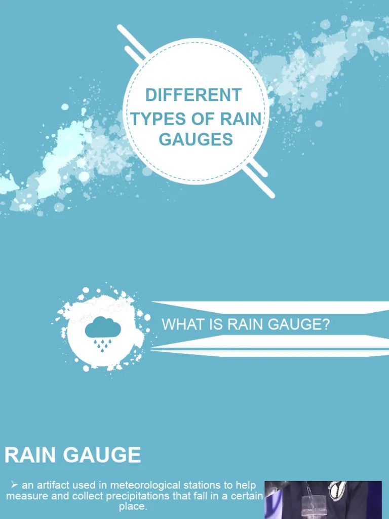 Different Types of Rain Gauge PDF Earth Sciences Manufactured Goods