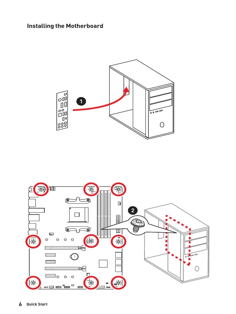 Installing The Motherboard | PDF