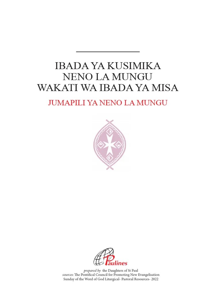 Sunday of The Word of God Booklet Swahili PDF