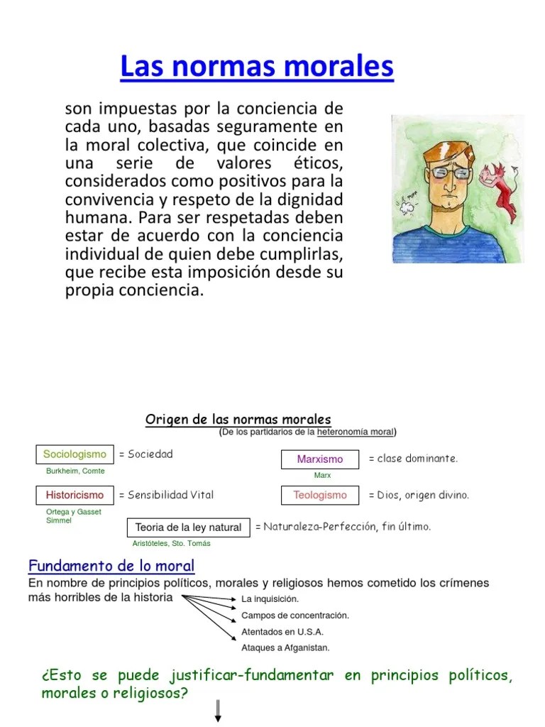Las normas morales Moralidad Ciencia