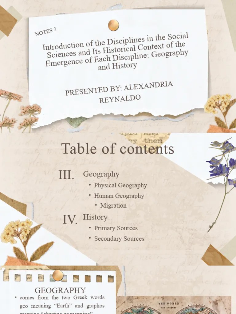 Notes 3 Introduction of The Disciplines in The Social Sciences and Its