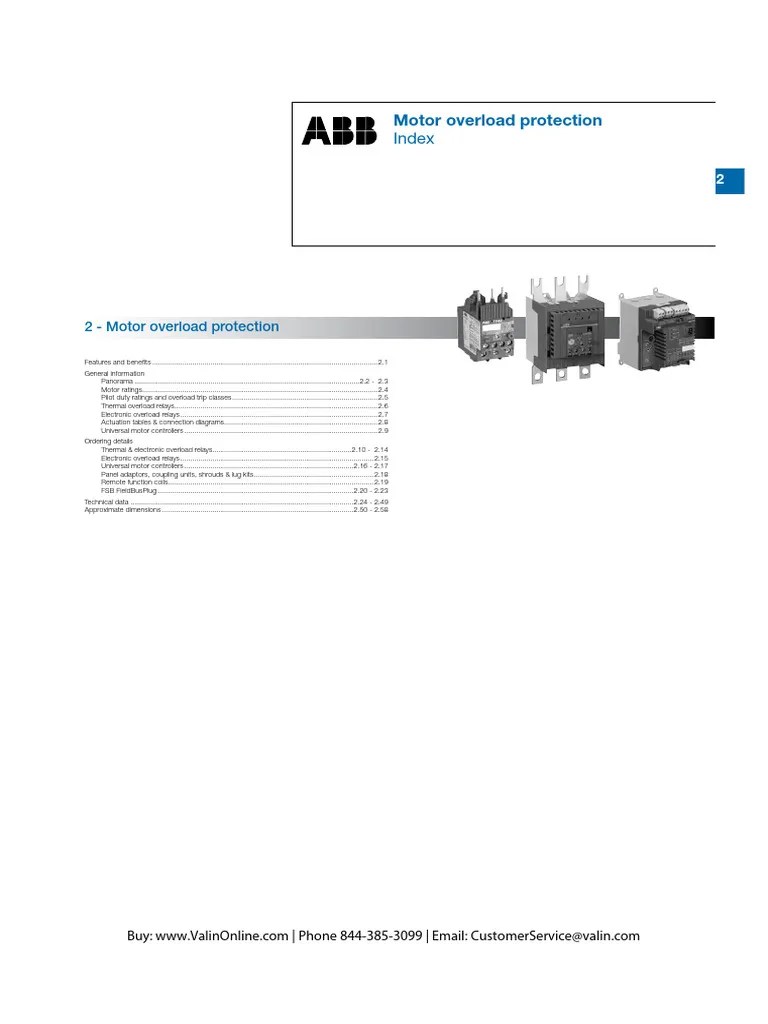 ABB Overloads PDF PDF Relay Power Supply