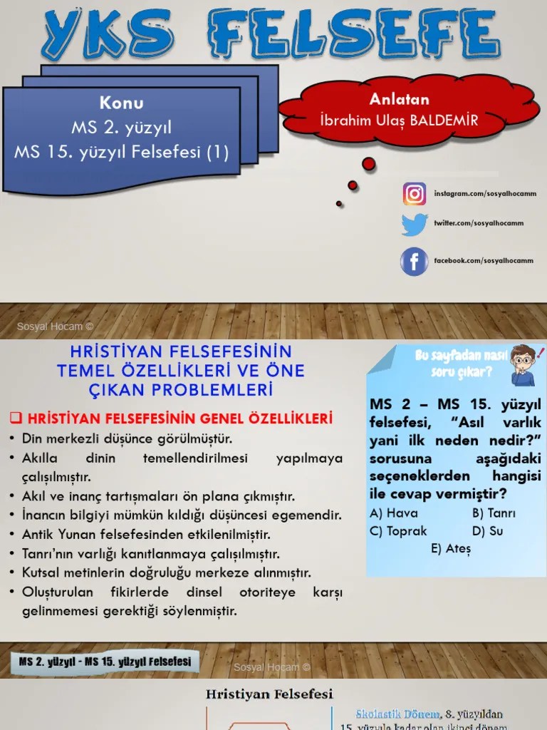 Felsefe 3 MS 2. Yüzyıl MS 15. Yüzyıl Felsefesi PDF