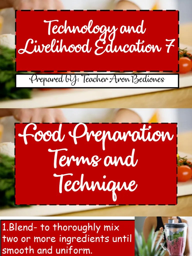 Food Preparation Terms and Technique PDF
