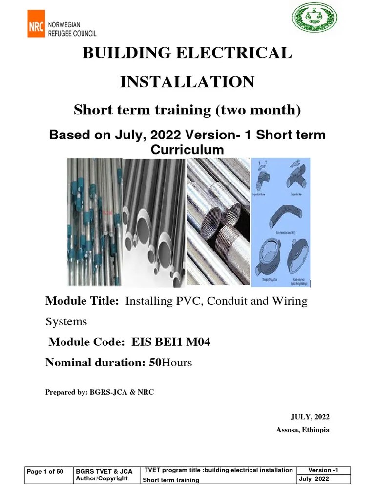 04. Install PVC, Conduit and Wiring Systems | PDF | Electrical Wiring