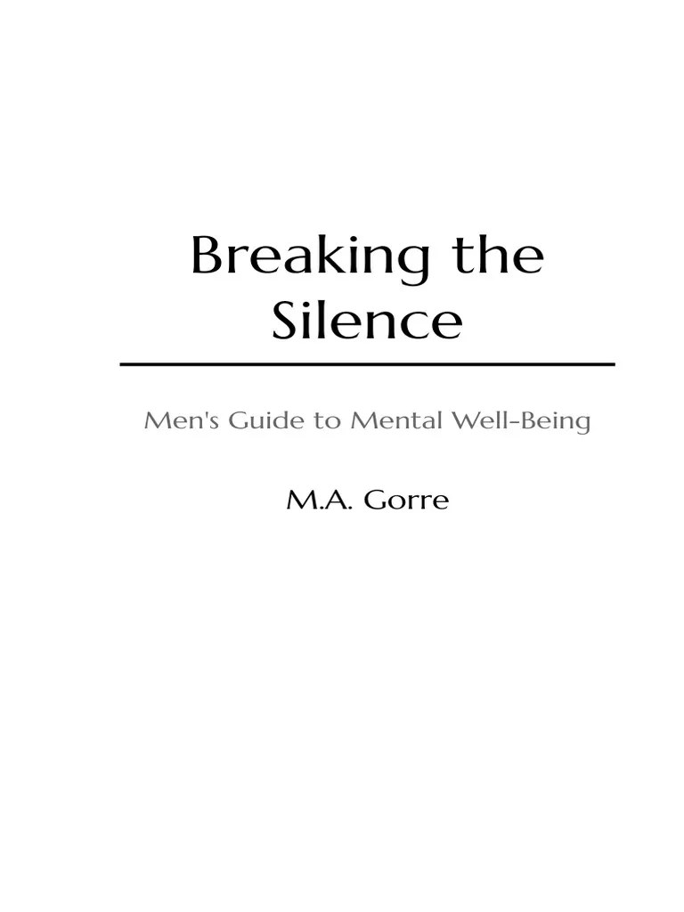 Breaking Silence Interior PDF Social Stigma Mental Disorder
