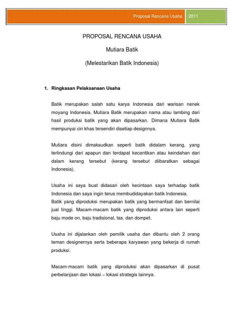 Contoh Proposal Tenant Food Court retorika