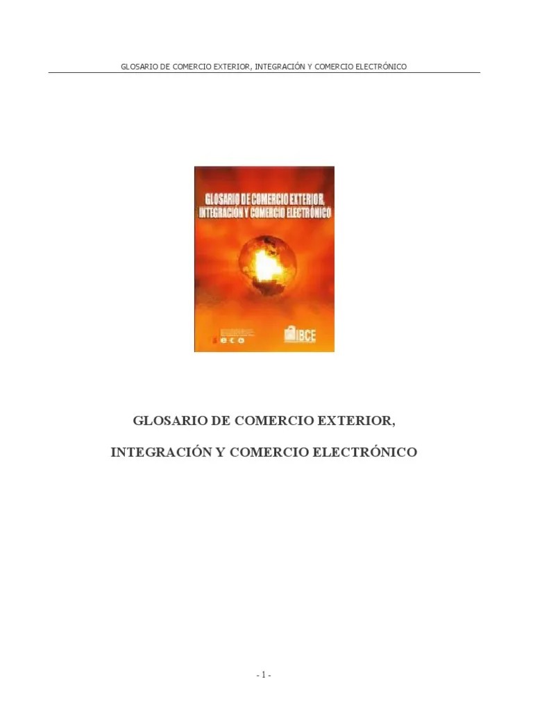 Glosario de Comercio Exterior Comelect Acuerdo General