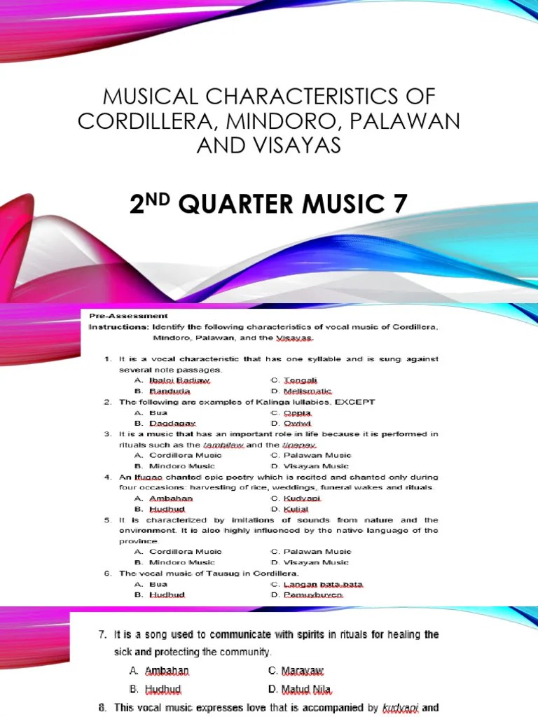 Musical Characteristics of Cordillera, Mindoro, Palawan PDF