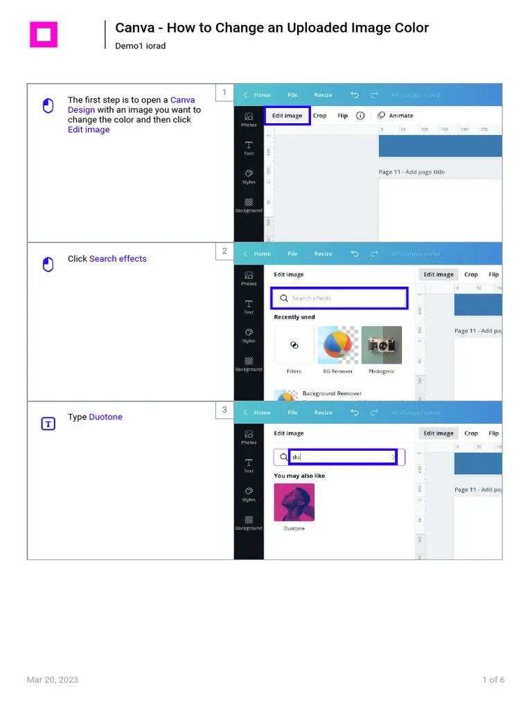 Canva Image Color Change Guide PDF(07)