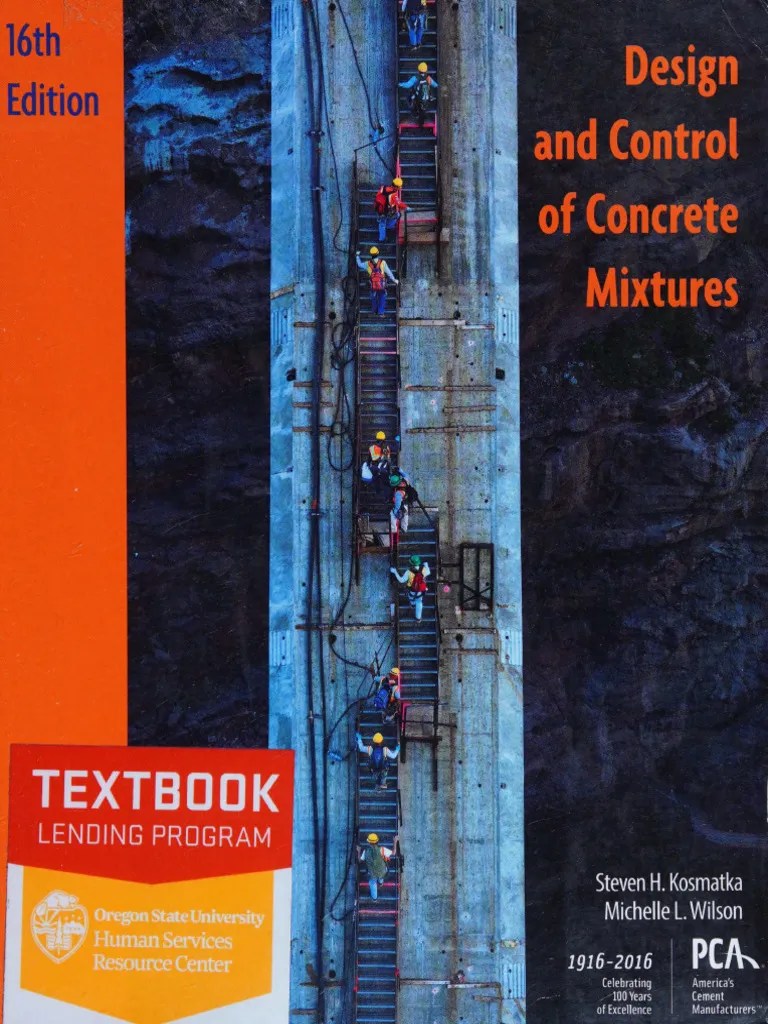 Design and Control of Concrete Mixtures 16th Edition Komatka Wilson PDF