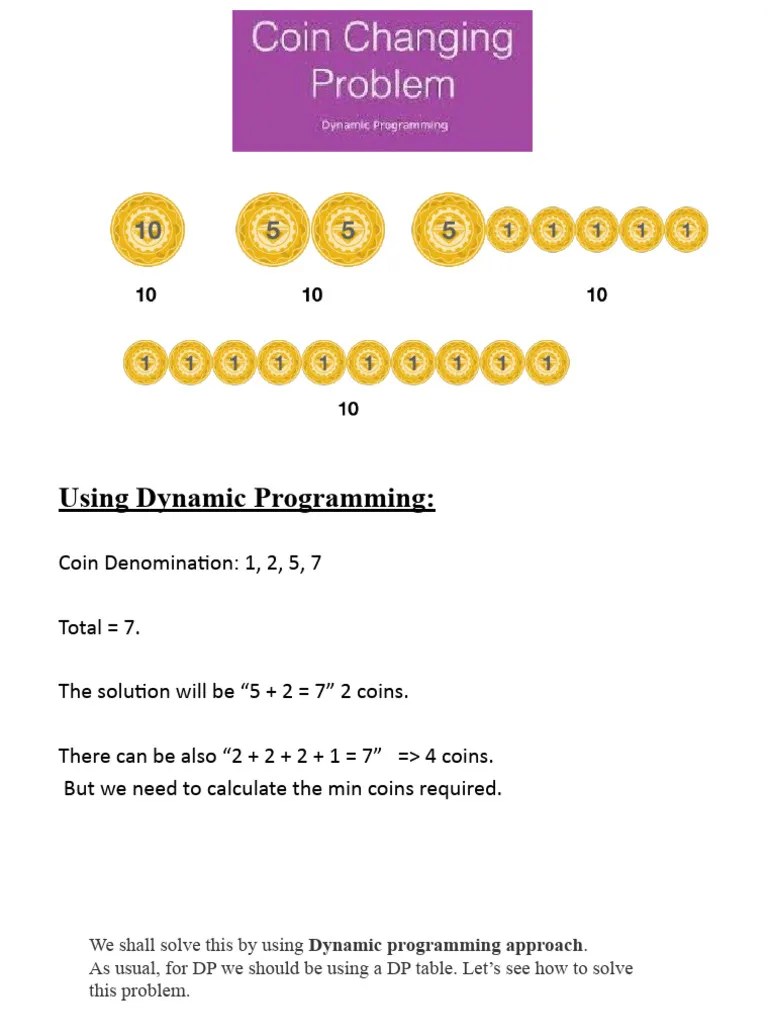 Coin Change_Dynamic Programming PDF