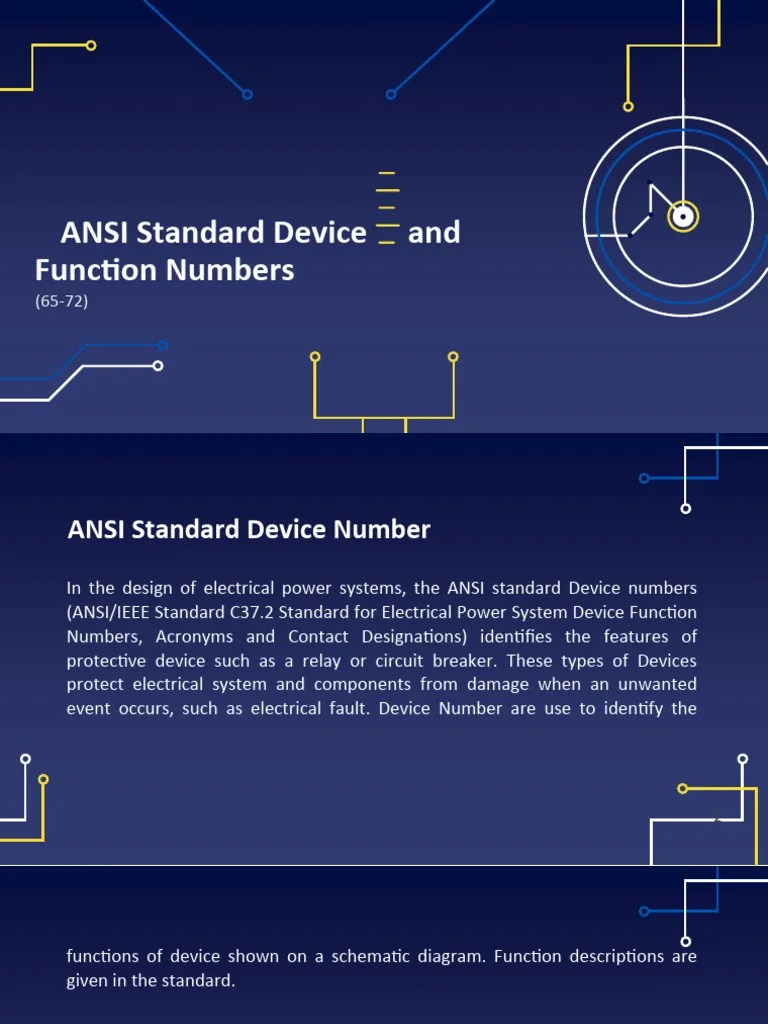 Activity 2 (ANSI Standard Device Function Numbers) 2 PDF Relay Switch