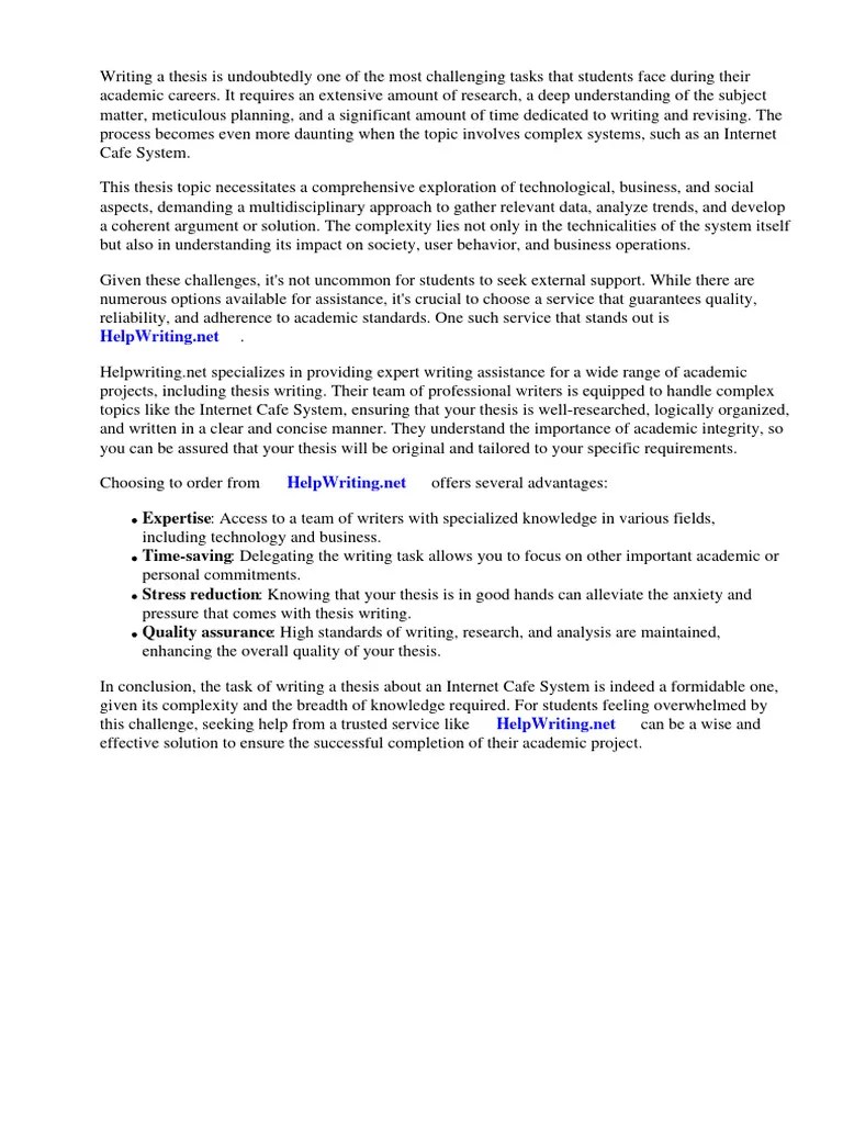 Thesis About Cafe System PDF Software