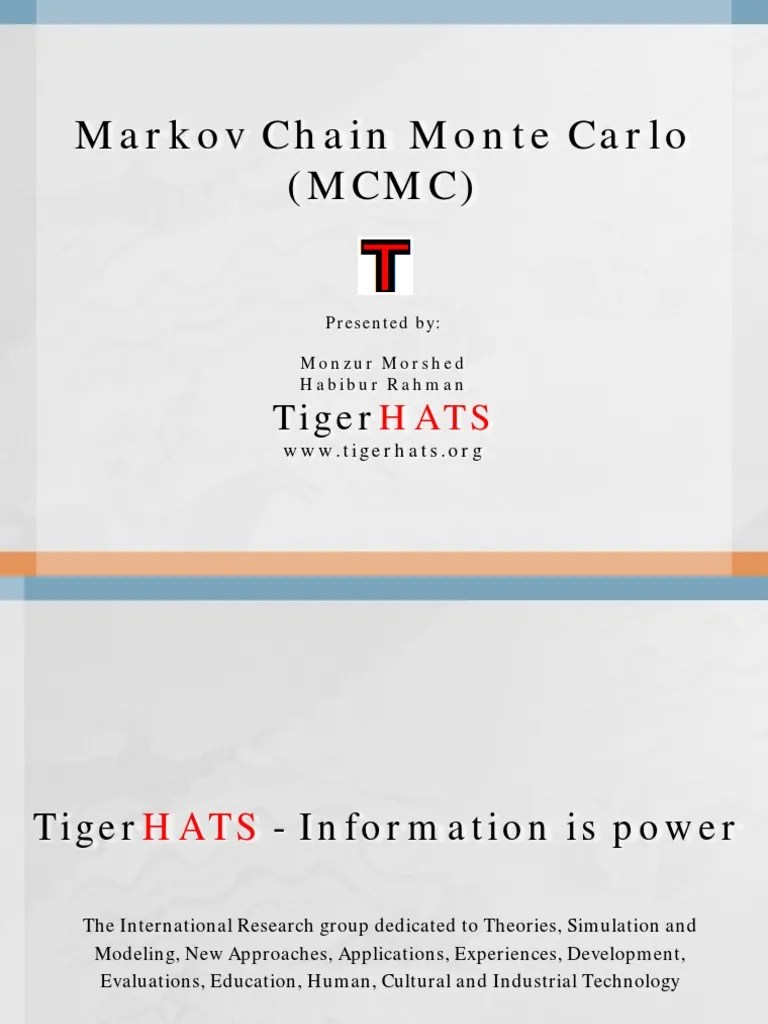 MCMC Markov Chain Monte Carlo One of The Top Ten Algorithms of The